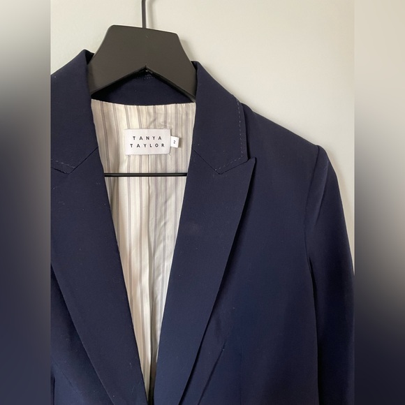 Tanya Taylor Darwin Striped & Navy Blazer Women's 2 - Picture 5 of 9